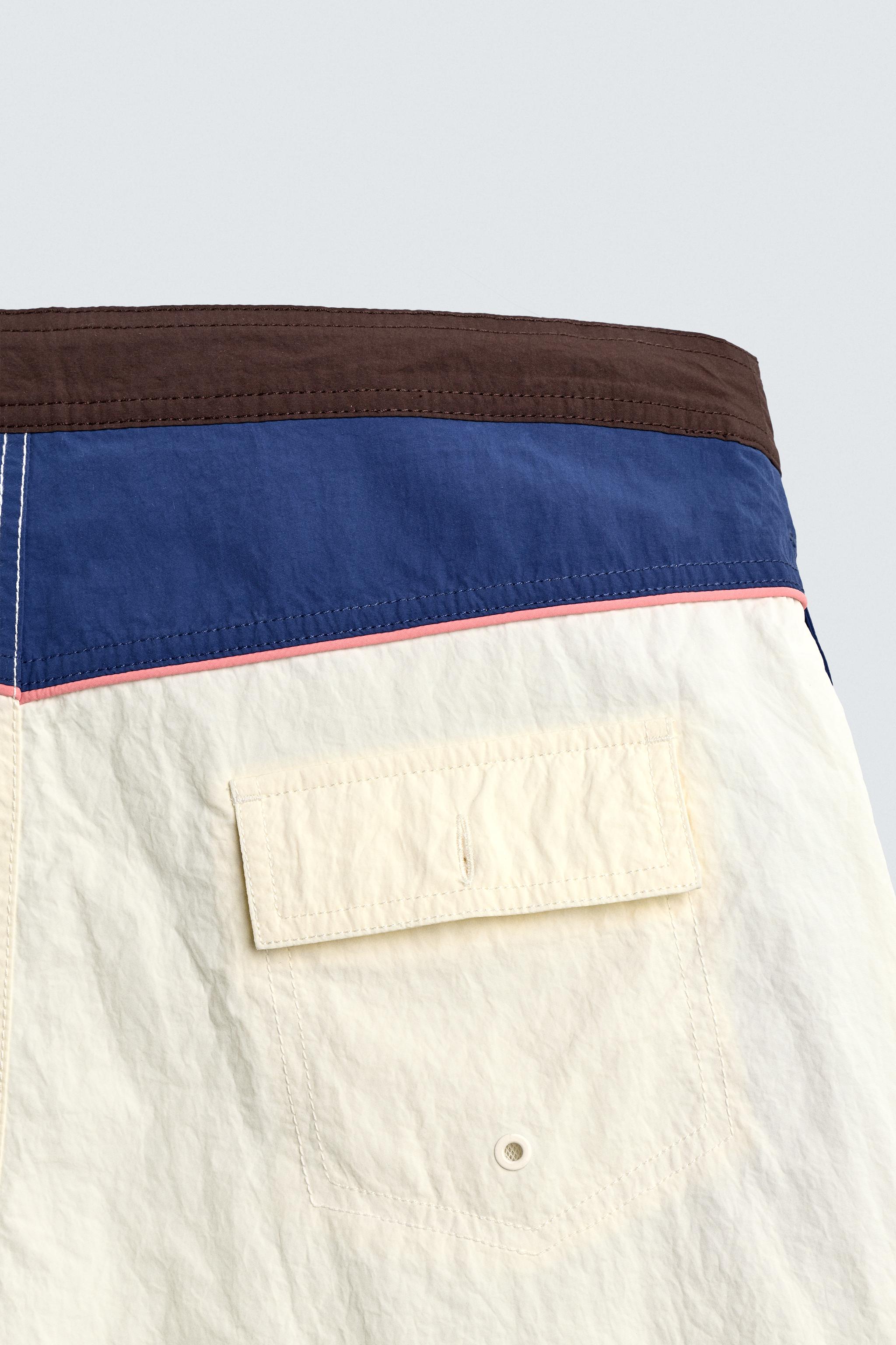 MAILLOT DE BAIN LONG À CONTRASTE